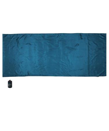 Browint Silk Sleeping Bag Liner, Silk Sleep Sack, Extra Wide 87"x43", Lightweight Travel Sheet for Hotels, More Colors for Option, Reinforced Gussets Blue Standard rectangular 73"x34"