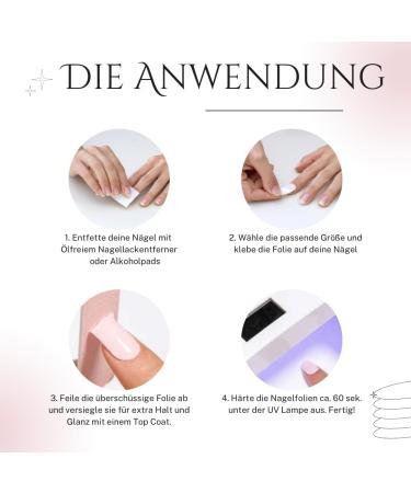 Self-Adhesive UV Hardening Nail Film for Perfect Manicure | Geln gel UV Gel Nail Foils & Black Nail Ticker - Buy Online on GoSupps.com