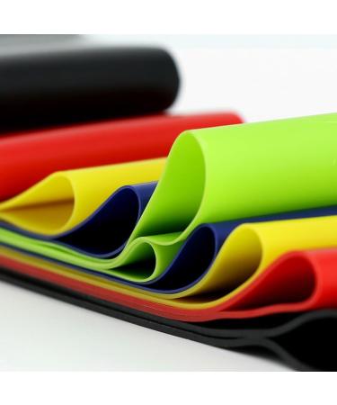 5 Piece Sports Belt Set for Home Fitness Workouts Strength Training Gym Natural Latex Fitness Workout Bands with 5 Resistance Levels for Yoga Stretching Pilates - Buy Online on GoSupps.com