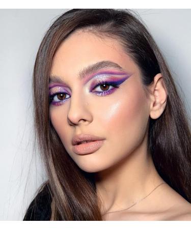 12 Color Glitter Eyeshadow Palette - Purple Pink Matte & Shimmer Shades for Halloween Christmas Face Paint & Cosplay Makeup - Women Girls - Buy Online on GoSupps.com