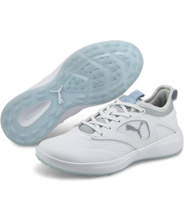 PUMA Women's Ignite Malibu Golf Shoe 40.5 EU - White Silver Lucite Metallic Gray | International Shipping Available - Buy Online on GoSupps.com