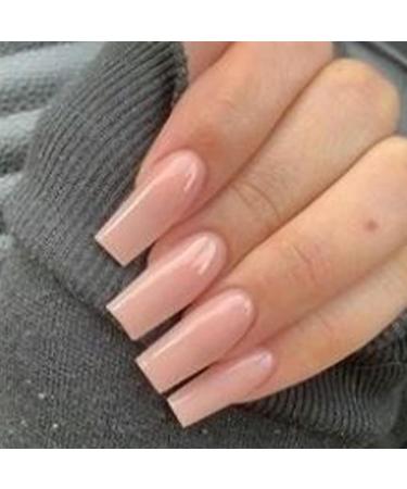 YOSOMK Square Press on Nails - Long Pink Acrylic False Nails for Women | Stick on Nails with Glue | Static Nails - Buy Online on GoSupps.com