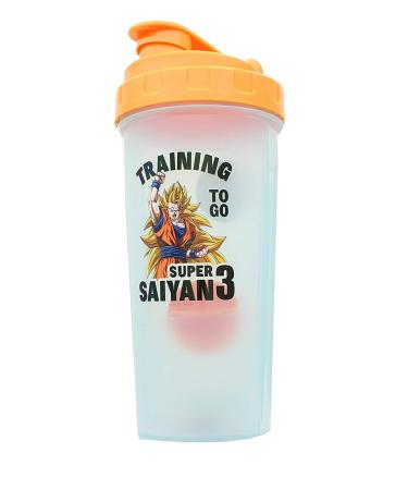 Dragon Ball Z Super Saiyan Goku Gym Shaker Bottle -20-ounce BPA-Free Plastic Blender Bottle With Whisk Ball - Protein Shake Meal Replacement Smoothie Mixer - Gym Workout Accessory - Ideal DBZ Gifts