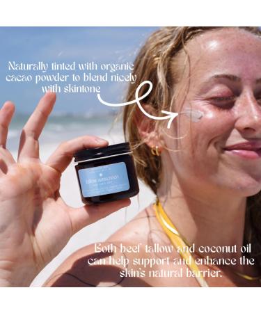 Natural Tallow Sunscreen with Zinc Oxide SPF 30 Moisturizing Face and Body Protection - Buy Online on GoSupps.com