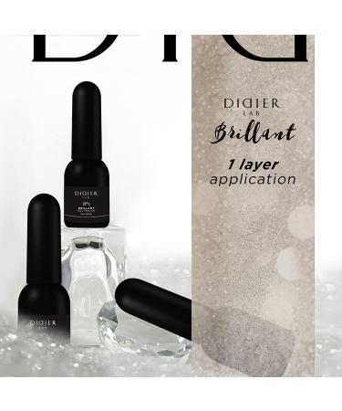 Didier Lab - Premium UV Gel Nail Polish - Brillant No. 01 - Gel Nail Varnish - Nail Art - Long-Lasting High Gloss Wear - Blue Gel Nail Polish - Gel Nails - Glitter Gel Nail Polish - Rich Pigment - Buy Online on GoSupps.com