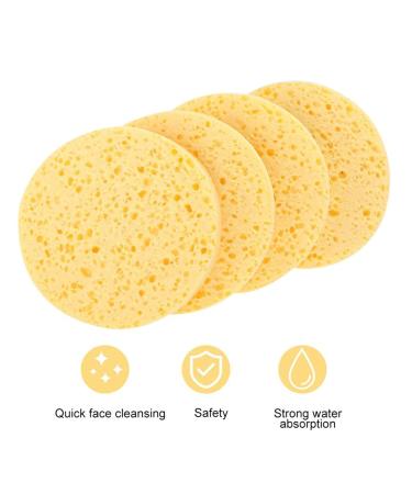 20 Pack Reusable Yellow Makeup Sponges - Natural Facial Cleaning & Makeup Removal Sponge - Buy Online on GoSupps.com