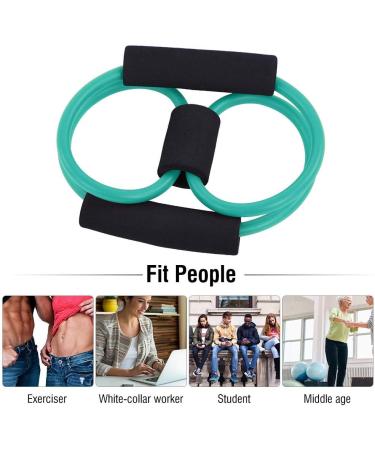 Figure 8 Resistance Band - Arm Back & Shoulder Training Elastic Rope for Home Workouts Yoga & Physical Therapy - Green - Buy Online on GoSupps.com