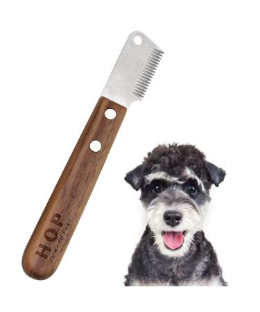 Yuip dog knife for stripping professional tools for dogs ergonomic wooden handle dog trimmeters abalating knife ergonomic lower wool top hair trim knife