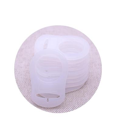 10pcs White Silicone Adapter Rings for Button Style Baby Pacifier Clips - Buy Online on GoSupps.com