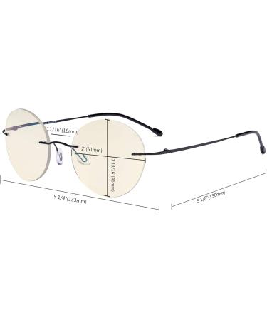 Buy CessBlu Rimless Progressive Reading Eyeglasses - Round Multifocus Blue Light Blocking for Women Gold 1.75x - International Shipping Available - Buy Online on GoSupps.com