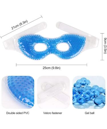 NEWGO Cooling Eye Mask for Puffy Eyes Hot Cold Therapy Gel Eye Mask with Lemon Scent Relief for Swollen Eyes Dark Circles Stress Migraine Headaches Sinus Pain - Blue - Buy Online on GoSupps.com