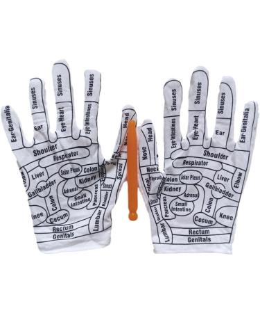 Buy Reusable White Massage Gloves for Hand Reflex Zone & Acupressure - K3F5 Peeling Tools - International Shipping Available - Buy Online on GoSupps.com