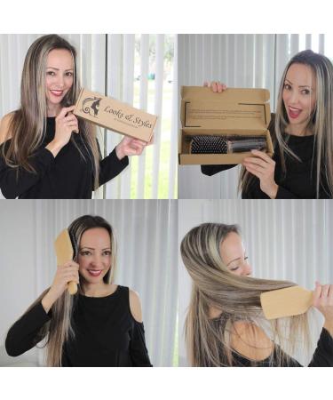 Sosoon Boar Bristle Paddle Hairbrush - No More Tangle - Giftbox & Tail Comb Included - Buy Online on GoSupps.com