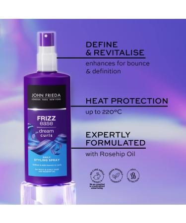 John Frieda Frizz Ease Dream Curls Daily Styling Spray Curl Reviving Spray for Curly and Wavy Hair 200 ml - Buy Online on GoSupps.com
