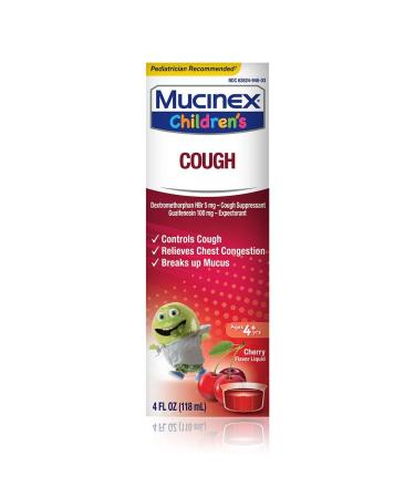 Mucinex Children's Cough Relief Liquid Cherry 4oz (2X4oz)