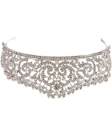 Lurrose Luxury Baroque Rhinestone Tiara & Crown - Vintage Bridal Headband for Weddings & Festivals (Gold & Silver) - Buy Online on GoSupps.com