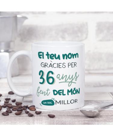 MUGFFINS Personalised Birthday Mug - in Catalan - fent del m n un LLOC millor - Funny Custom Anniversary Present - 11 oz - Buy Online on GoSupps.com