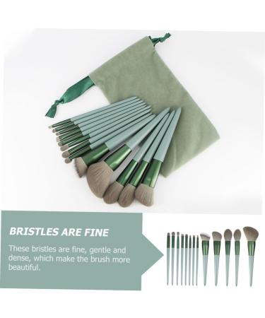 Ipetboom 1set Makeup Brush Set Green Suit Make up for Face Powder Applicator Face Makeup Brush Eyeshadow Applicator Blush Brush Blusher Miss Wooden Handle Powder Brush The Face - Buy Online on GoSupps.com