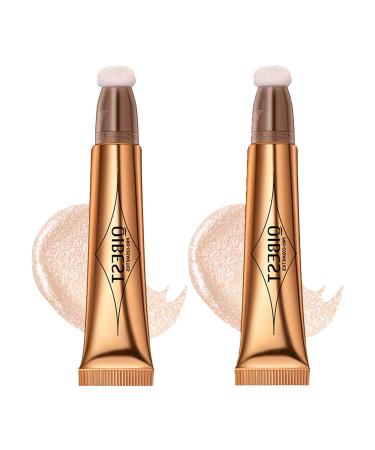 Contouring Blush Stick | Contouring Highlighter Pen | Outlining | Contour Makeup Highlighter | Beauty Bar Waterproof Long Lasting with Cushion Applicator