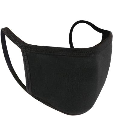 Komonee Cotton Black Face Mask | Washable & Reusable Cloth Mouth Cover | Dustproof Protection for Men & Women | Indoors & Outdoors | Cycling & Skiing - Buy Online on GoSupps.com