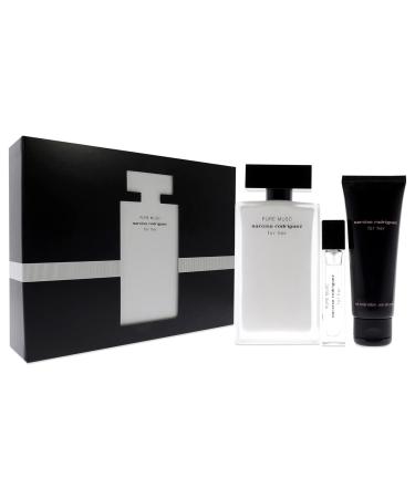 Narciso Rodriguez Pure Musc 3.3oz EDP Spray 0.33oz EDP Spray 2.5oz Body Lotion Women 3 Pc Gift Set - Buy Online on GoSupps.com