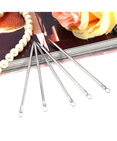 5 Pcs Acne Removal Set with Stainless Steel Blackhead & Pimple Extractor Tools - Buy Online on GoSupps.com