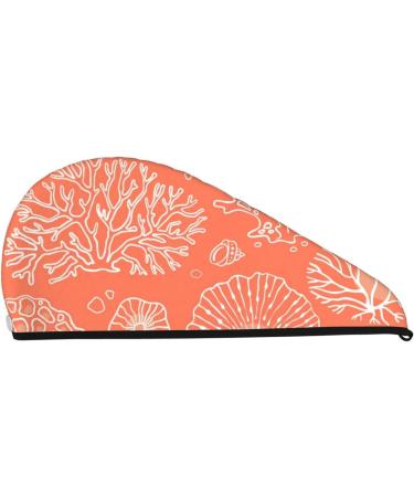 Marine Coral Microfiber Hair Towel | Soft Super Absorbent & Quick Dry for Long Curly Thick Hair - Buy Online on GoSupps.com