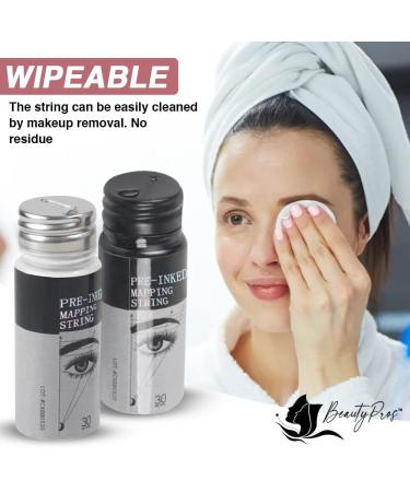 Brow Mapping String 100ft - Pre-Inked Microblading Supplies | Allergen-Free Eyebrow Mapping Tool (Black - Buy Online on GoSupps.com