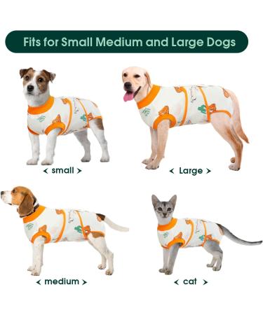 Kuoser Orange XS Dog Recovery Suit | Breathable Body After Surgery Castration & Wound Protection for Male & Female Dogs - Buy Online on GoSupps.com
