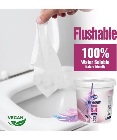 Buy Zipy Flusable Moist Toilet Paper - Biodegradable Safe for Adults Kids & Pets - 410 Pieces (18x18 cm) - International Shipping Available - Buy Online on GoSupps.com