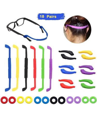 Fenteer Glasses Straps Ear Grips Hooks - Eyeglass Holder Set (12 Pairs + 6 Pcs) - International Shipping Available - Buy Online on GoSupps.com