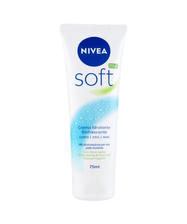 NIVEA Nivea Soft Moisturizing Cream Refreshing Multifunctional Body Face Hands 75 ml