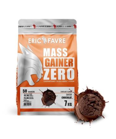 MASS GAINER ZERO +71% Glucides Bi-Sources 22% Prot ines Prise de Masse Rapide Gain de poids et Masse Musculaire - 7kg - Saveur Chocolat - Eric Favre