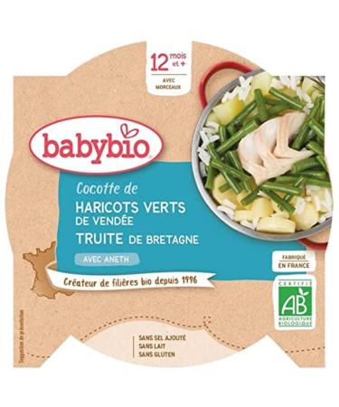 Baby organic Babybio Mon Petit Plat Trout Vegetables 023kg 2 Piece 2 Units