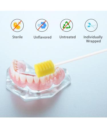 Argomax Oral Care Sponges - 50 Pcs Yellow Mouth Swabs for Hygiene & Cleaning | Foam Mouthpiece Swabs - Buy Online on GoSupps.com
