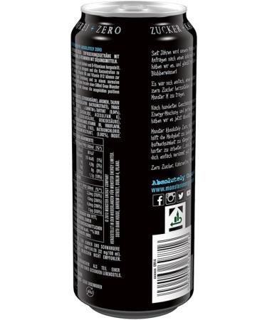 Monster Energy Absolutely Zero energy drink with classic monster taste but zero sugar and zero calories energy pa - Buy Online on GoSupps.com