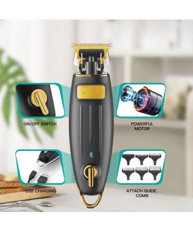 Buy Professional Hair Clippers for Men | Black Gold Beard & Hair Trimmer - Perfect for Salon & Home Use - Buy Online on GoSupps.com