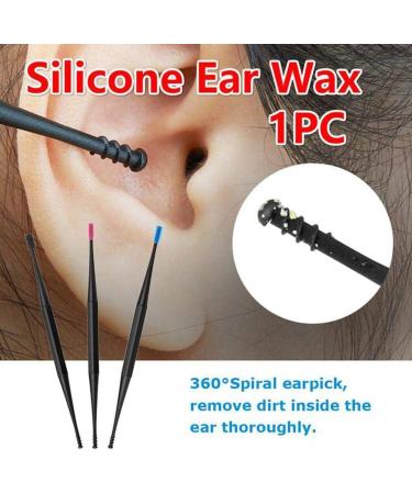 Silicone Double-Ended Earpick | Ear Wax Remover Tool | Gentle Ear Cleaning | Black - Buy Online on GoSupps.com