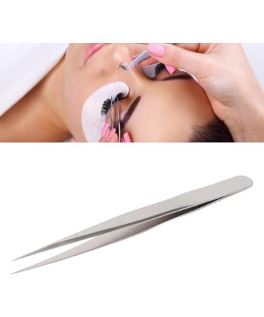 Premium Stainless Steel Eyelash Extension Tweezers - Silver Straight Tweezers for Manicure | International Shipping - Buy Online on GoSupps.com
