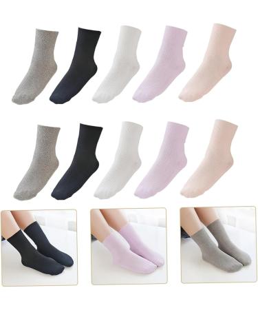 GLEAVI 5 Pairs Diabetic Care & Maternity Socks - Extra Wide, Elastic, Non-Binding Crew Socks for Swollen Feet Women - Combed Cotton, Nursing & Sports Stack Socks - Buy Online on GoSupps.com