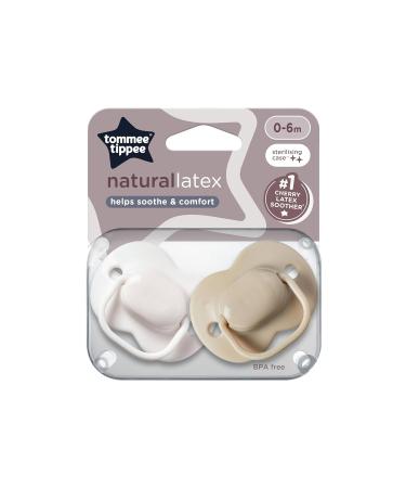 Shop Tommee Tippee Cherry Latex Pacifiers for 0-6 Months - Pack of 2 | 100% Natural Latex - International Shipping Available - Buy Online on GoSupps.com