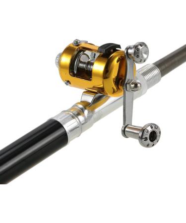 Lixada Mini Telescopic Fishing Rod Combo Set - Portable Pocket Pen Fishing Pole with Reel - Black - International Shipping Available - Buy Online on GoSupps.com