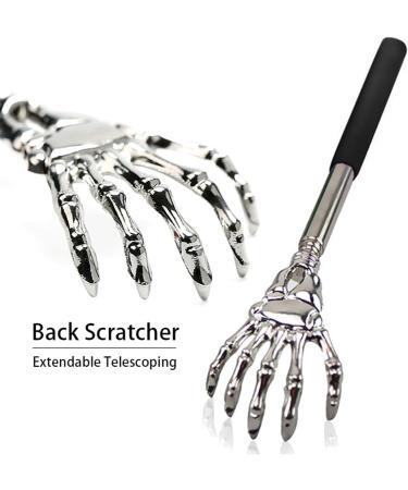 Premium Telescopic Back Scratcher - Bone Hand Design for Head & Back Relief - Compact & Portable - Ideal for All Skin Types - Buy Online on GoSupps.com