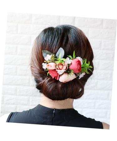 DOITOOL 1pc Wedding Hair Accessories Hair Accessories for Bride Hair Jewels for Women Floral Hair Clip Decor Hair Comb for Bride Bud Seaside Simulated Leaves Artificial Flower - Buy Online on GoSupps.com