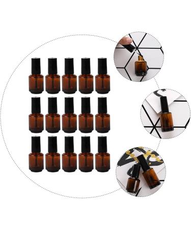Minkissy 15Pcs 10ml Empty Nail Polish Bottles - Refillable Glass Containers with Brush Cap for Nail Art & DIY Salon - Buy Online on GoSupps.com