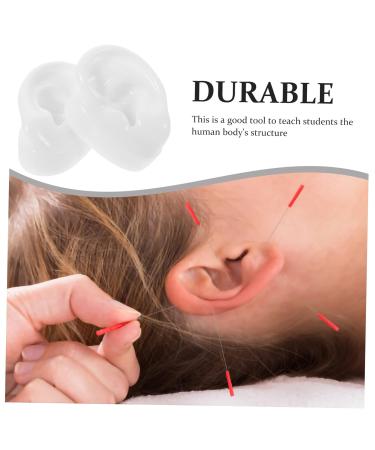 ASMR Ear Piercing Kit - 1 Pair Silicone Ear Mold Display with Auditory Meatus Model - White Piercing Set - Buy Online on GoSupps.com