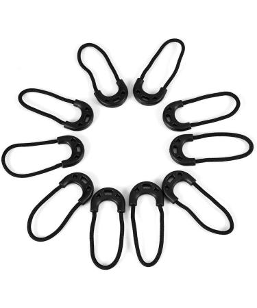 Zipper Pulls Cord 10pcs - Black EDC Lariat Rope for Outdoor Travel & Backpack Accessories - Buy Online on GoSupps.com