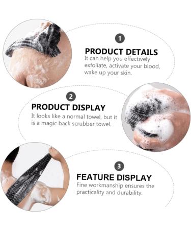 1Pc Bath Towel Bath Body Brush Back Scrubber Towel Back exfoliator Brush Back Scrubber Strap Body Scrubber for Shower Scrubber Back Body Towel take a Bath Cleaning Wipe Polyester - Buy Online on GoSupps.com