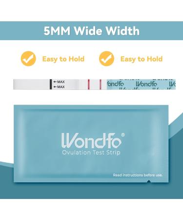 Wondfo Ovulation Test Strips 25 Pack Ovulation Predictor Kit with Urine Cups to Know Your Most Fertile Days 5MM Width - Buy Online on GoSupps.com