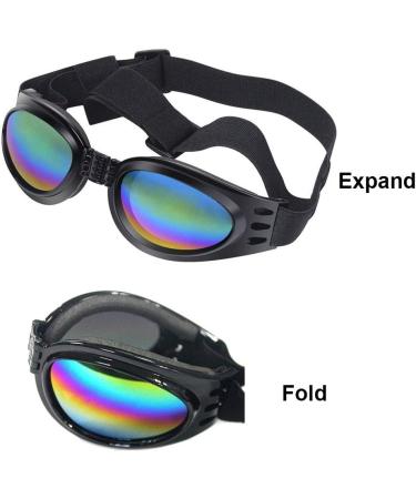 N/ A 2 Pcs Dog Goggles Adjustable Strap Dog Goggles Eye wear Protection for Travel Skiing Black UV Protection Waterproof Sunglasses for Dog (Black) - Buy Online on GoSupps.com